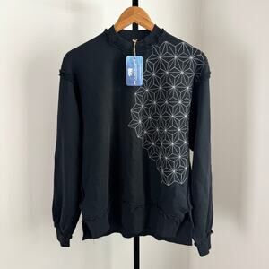 Dr. Collector's Kalifornia French Terry Sashiko Embroidery Sulfur Black Crew M